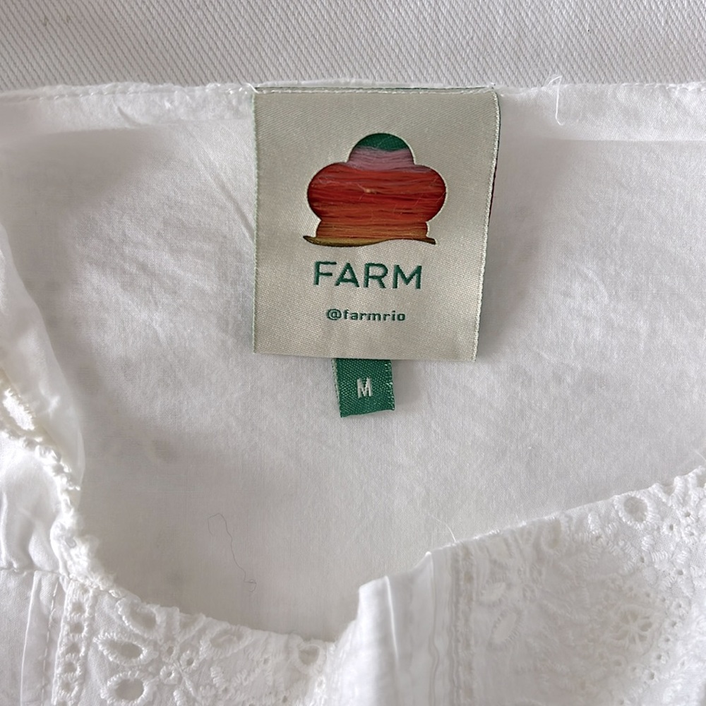 FARM Rio White Broderie Anglaise Tie-Strap Tank - Picture 7 of 8